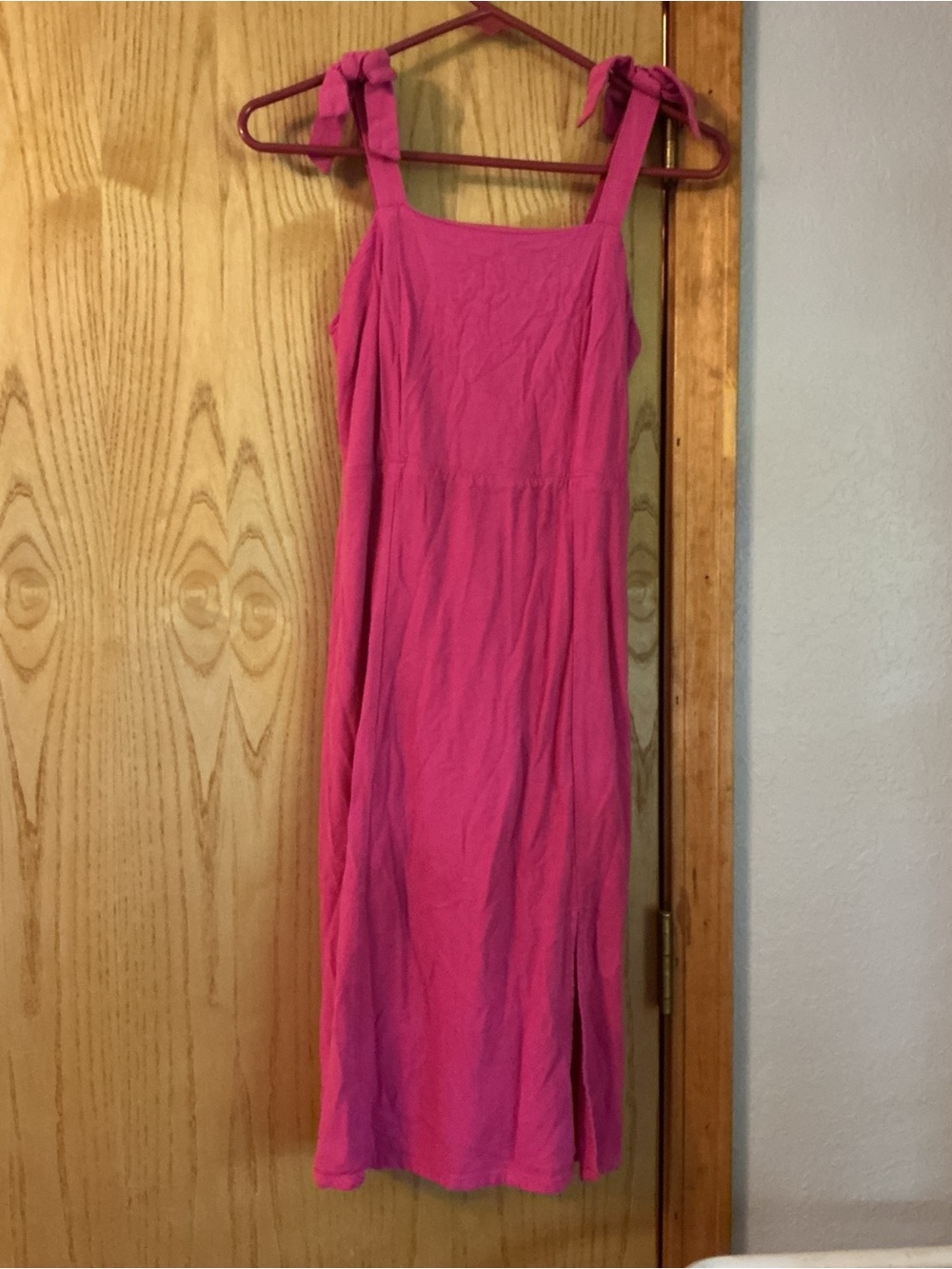 GB girls Bright Pink Tie-Shoulder Maxi Dress